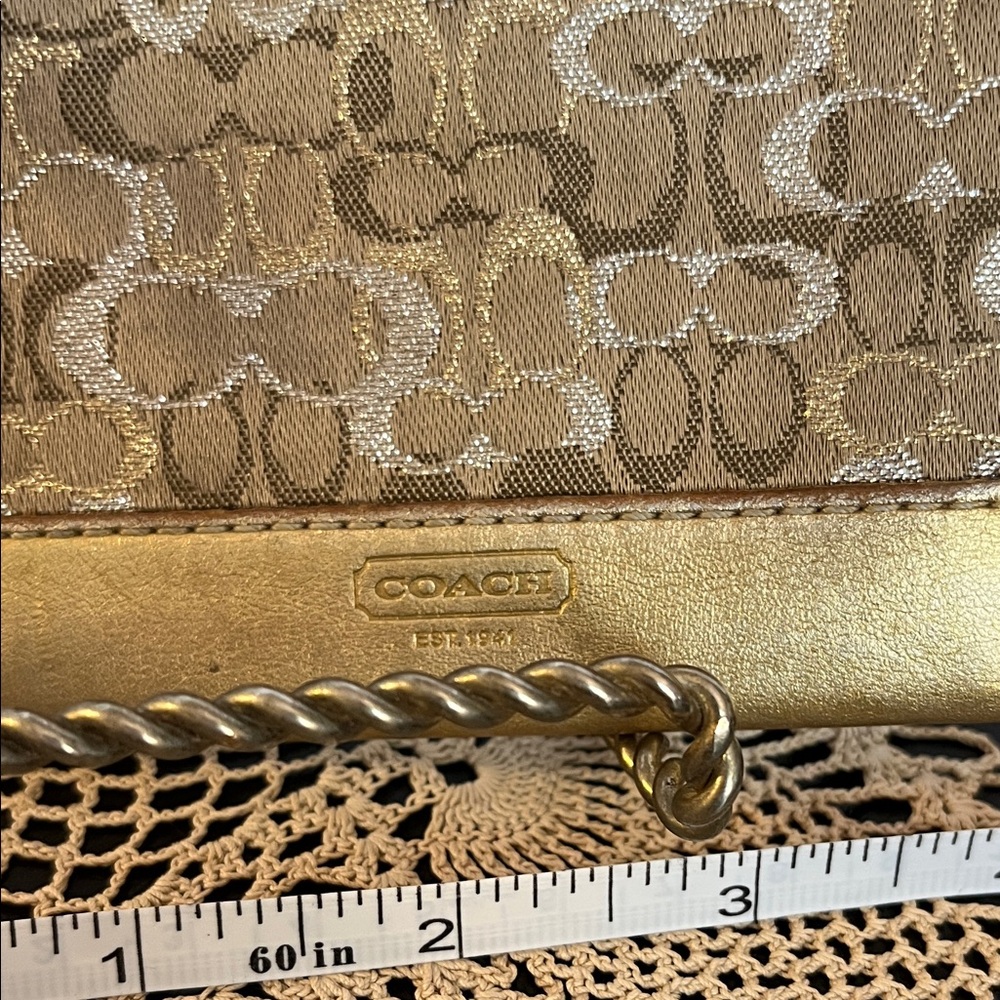 Coach Metallic Gold Coin/ Keyfob - Picture 2 of 7